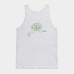 Ribbon Bow (green) Tank Top